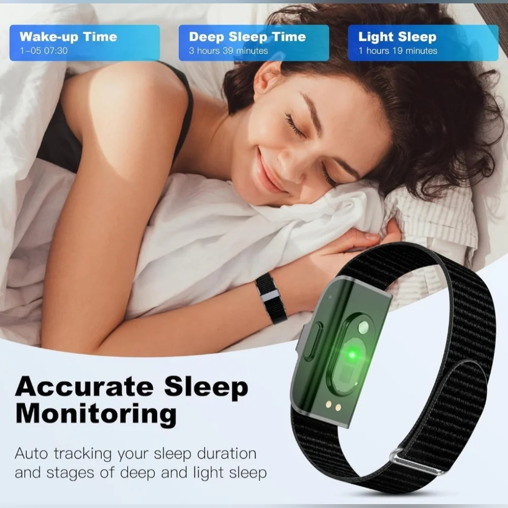 Smart Fitness Tracker with Black Band